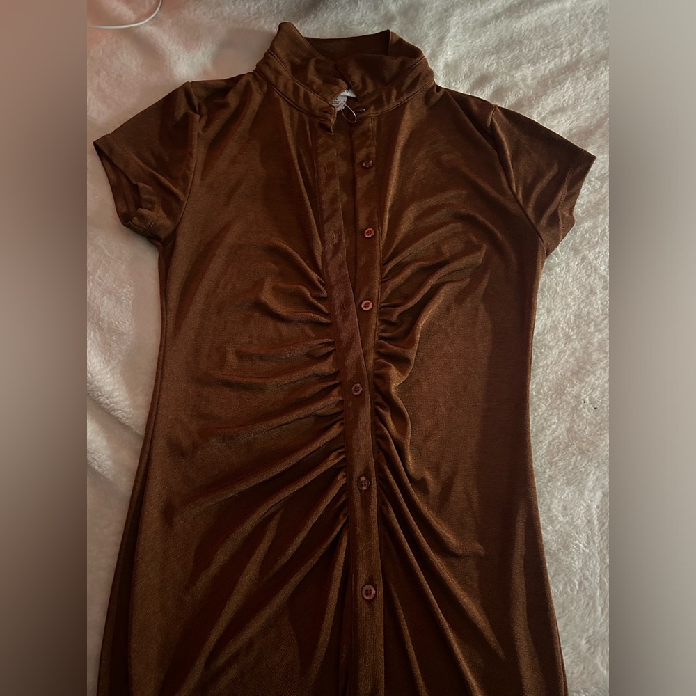 Just Polly New York Button up Short sleeve dress